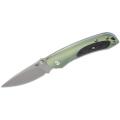 Bestech Knives Junzi UK EDC Knife - 2.8" CPM-S35VN DP Blade, Green Titanium Handles with Carbon Fiber Inlays