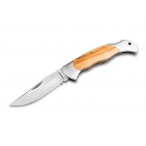 Boker Magnum Classic Hunter One Pocket Knife - 3.54" Blade, Olive Wood Handle - 01MB140