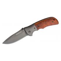 Boker Magnum Co-Operator Folding Knife -  3-3/8" Gray Plain Blade Huali Handle Liner Lock