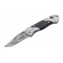 Boker Magnum High Risk Emergency Knife - 3.34" Matt Camo Tanto Blade Stainless Steel Handle with G10 Scales