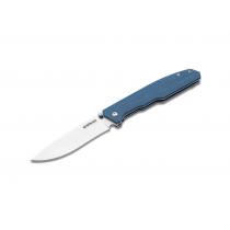 Boker Magnum Deep Blue Canvas Pocket Knife - 3.54" Blade Blue Micarta Handle