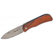 Boker Plus Exskelibur II Folding Knife 2.75" Damascus Blade, Cocobolo Wood Handles - 01BO223DAM