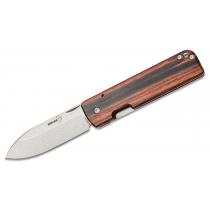 Boker Plus Serge Panchenko Lancer 42 Folding Knife - 2.76" Blade, Cocobolo Wood with Stainless Steel Back Handles - 01BO468