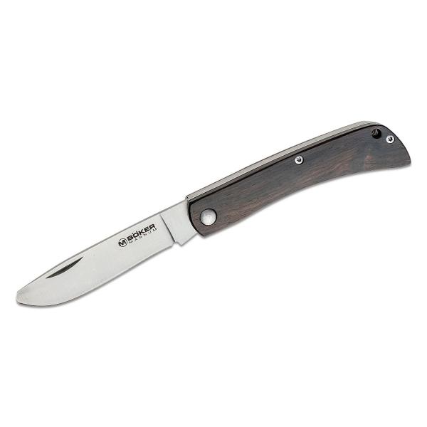 Boker Magnum Kids Slipjoint Folding Knife -  3.27" Rounded-Tip Blade, Ebony Wood Handles - 01RY137