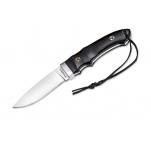 Boker Magnum Trail Knife - 3.22" Fixed Blade, Black Micarta Handle, Leather Sheath 02SC099