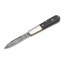 Boker Barlow Oak Tree UK EDC Pocket Knife - 2.55" Blade Bog Oak Wood and Nickel Silver Handle