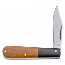 Boker Barlow UK EDC Integral Pocket Knife - 2.64" Blade, Brown Burlap Micarta Handles with Micarta Bolsters - 110943