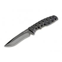 Boker Magnum Oblong Hole Knife - 3.42" Fixed Blade, Black Handle 02RY689