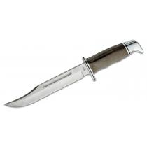 Buck 120 General Pro Fixed Blade Knife - 7.3" S35VN Blade Green Micarta Handle Leather Sheath