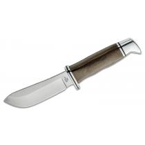 Buck 103 Skinner Pro Fixed Blade Knife - 4" S35VN Plain Blade Green Micarta Handle Leather Sheath