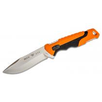 Buck Small Pursuit Pro Fixed Blade Knife - 3.75" S35VN Blade Orange GRN and Rubber Handle Sheath