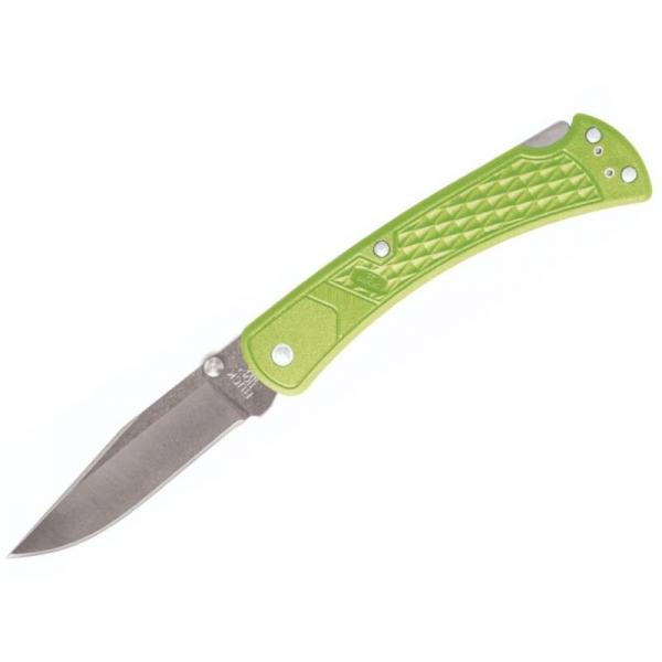 Buck 110GRS1 110 Slim Select Hunter Lockback Knife with Green Glass Filled Nylon Handle