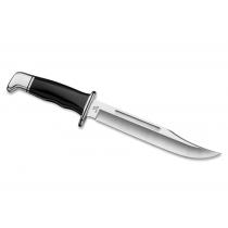 Buck General Fixed Blade Knife - 7.37" Blade, Black Handle with Aluminum Guard