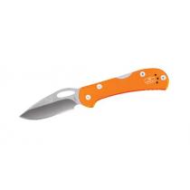 Buck 726 Mini SpitFire Folding Knife 2.75" Satin Plain Blade, Orange Aluminum Handles