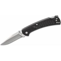 Buck 112 Slim Ranger Select Folding Knife 3" Plain Blade, Black GFN Handles, Deep Carry Pocket Clip