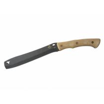 Buck 108 Compadre Chopping Froe Fixed Blade Knife 9.5" Cerakote Cobalt, Natural Canvas Micarta Handles, Black Leather Sheath
