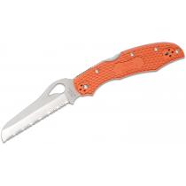Byrd Cara Cara 2 Rescue Folding Knife - 3.93" Serrated Blade Orange Handle