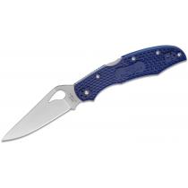 Spyderco Byrd Knives Cara Cara 2 Folding Knife - 3.75" Plain Blade, Blue FRN Handles - BY03PBL2