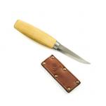 Casstrom No. 8 Wood Carving Knife with Leather Sheath - 3.14" Blade, Birch Handle