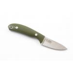 Casstrom Safari Mini Hunter Knife - 2.55" Stainless Steel Blade - Olive Green G10 Handle