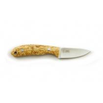 Casstrom Safari Mini Hunter Knife - 2.55" Stainless Steel Blade - Curly Birch Handle