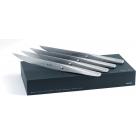 Chroma Set of 4 x 5" Professional Steak Knives - All Metal P16 Type 301 with Gift Box - Designed by F.A Porsche 