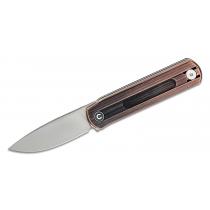CIVIVI Ostap Hel Foldis Double Detent UK EDC Pocket Knife - 2.67" Bead Blasted DP Blade, Rubbed Copper Handle