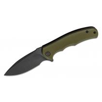 CIVIVI Knives Mini Praxis Knife - 2.98" D2 Black Drop Point Blade Green G10 Handle