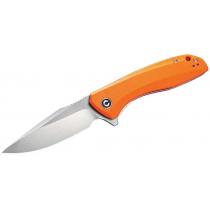 CIVIVI Knives C801E Baklash Pocket Knife - 3.5" 9Cr18MoV Satin DP Blade Orange G10 Handle