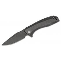 CIVIVI Knives C801I Baklash Pocket Knife - 3.5" 9Cr18MoV Black DP Blade Black G10 Handle with CF Overlays