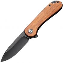 CIVIVI Knives C907U Elementum Knife - 2.96" Black D2 Blade Cuibourtia Wood Handle Liner Lock