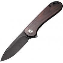 CIVIVI Knives C907W Elementum Knife - 2.96" Black D2 Blade Ebony Wood Handle Liner Lock