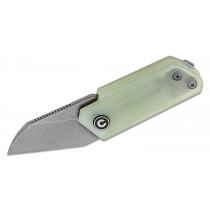CIVIVI Knives C2108A UK EDC Ostap Hel Ki-V Detent Knife - 1.55" Wharncliffe Blade, Translucent Jade G10 Handles