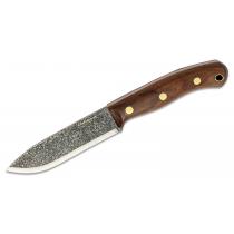Condor Bisonte Knife - 4.7" Carbon Steel DP Blade Walnut Handle Leather Sheath