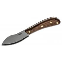 Condor Nessmuk Knife - 4" Carbon Steel Bead Blasted Full Tang Blade, Wood Handle, Leather Sheath