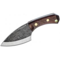 Condor Pangui Fixed Blade Neck Knife 3.27" 1095 Carbon Steel, Walnut Wood Handles, Welted Leather Sheath