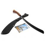 Condor Parang Machete 17-1/2" Carbon Steel Black Blade, Hardwood Handles, Leather Sheath