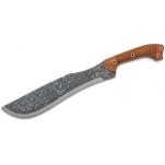 Condor Vipera Machete Fixed Blade Knife 12.81" 1075 Carbon Steel, Walnut Wood Handles, Welted Leather Sheath