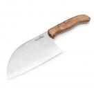 Cookizar Serbian Cleaver Kitchen Knife - 6.6" Blade, Walnut Handle