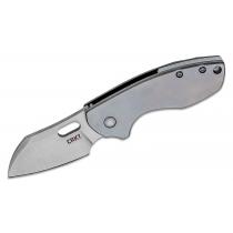 CRKT 5311 Jesper Voxnaes Pilar Folding Knife 2.402" Satin Plain Blade, Stainless Steel Handles