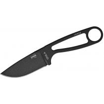 ESEE IZULA Black Neck Knife Fixed 2.875" 1095 Carbon Blade, Black Sheath, Complete Survival Kit