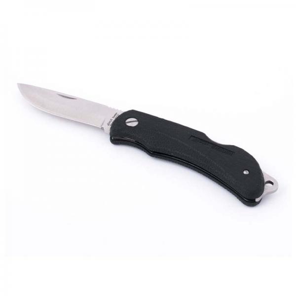 EKA Swede 8 Black Folding Knife - 3.14" Steel Blade - Proflex Handle