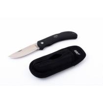 EKA Swede 10 Black Folding Knife with Leather Sheath - 3.93" Blads