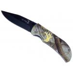 Elk Ridge 118CA UK EDC Woodland Folding Knife - 2.5" Black Blade 