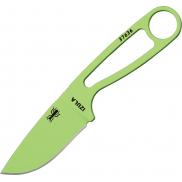 ESEE Izula Venom Green Neck Knife with Survival Kit - 2.875" Carbon Blade, Green Powder Coat, Black Sheath, 