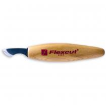 Flexcut KN36 Radius Knife 1.5" Carbon Steel Blade, Ash Wood Handles