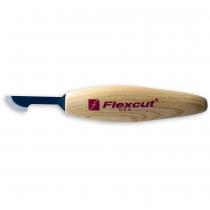 Flexcut KN37 Hooked Skew Knife 1.875" Carbon Steel Blade, Ash Wood Handles