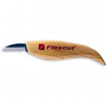 Flexcut KN12 Cutting Knife 1.125" Carbon Steel Blade, Ash Wood Handles