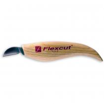 Flexcut KN15 Chip Carving Knife 1" Carbon Steel Blade, Ash Wood Handles