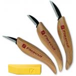 Flexcut 3 Knife Wood Carving Starter Set - Inc Knife Compound (KN500)